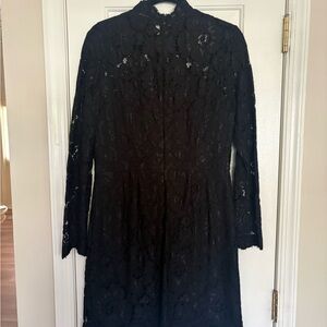 Betsey Johnson Black Lace Long Sleeve Dress